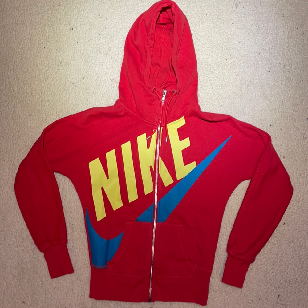 Nike Full Zip Swoosh Logo Hoodie Sweatshirt
